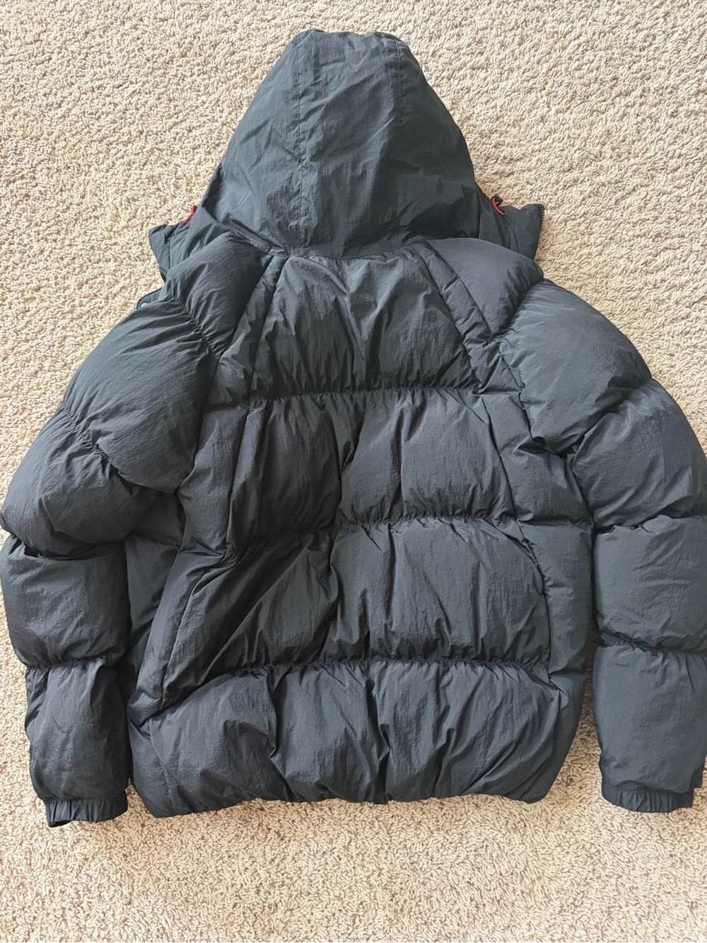 Jordan Men’s ' Black & Red Puffer Jacket with Hood